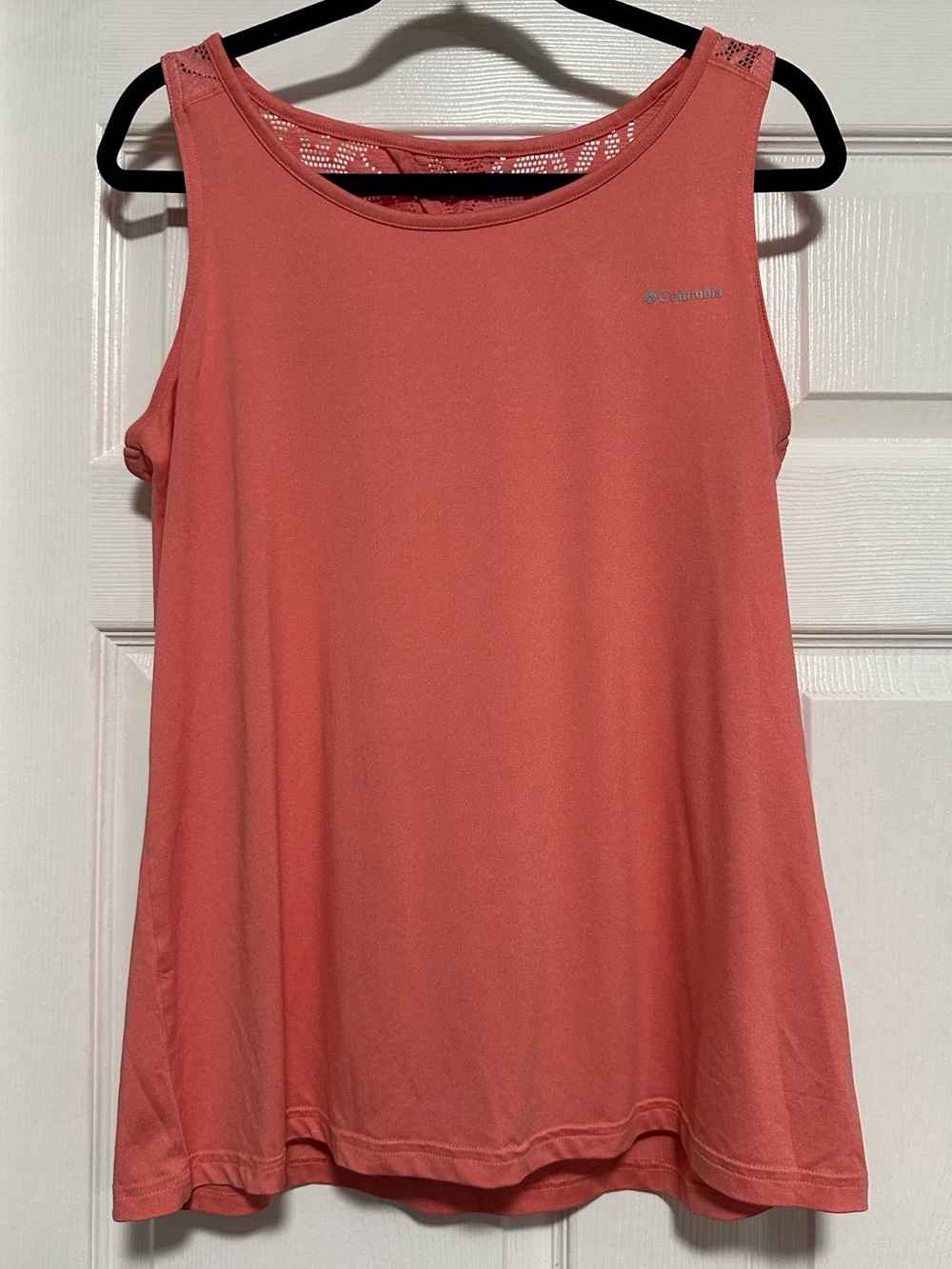 Columbia Sunlight Peak Novelty Coral Lace Back Tank Top Women’s XL